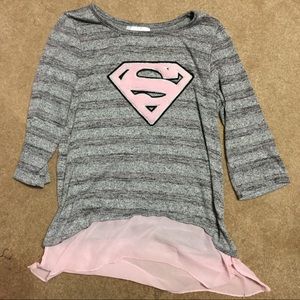 3/$20 SUPERGIRL Sweater shirt with SPatch on front